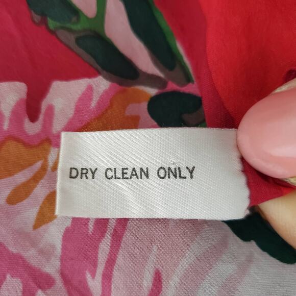 Oscar de la Renta 100% Silk Floral Scarf - Picture 5 of 5